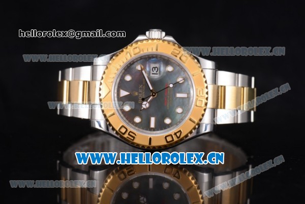 Rolex Yacht-Master 40 Swiss ETA 2836 Automatic Two Tone Steel Case/Bracelet with MOP Dial and Dot Markers (NOOB) - Click Image to Close